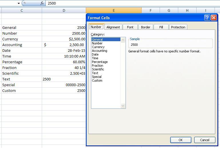 Format Cells - Number